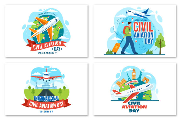 13 Civil Aviation Day Illustration