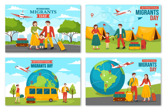 12 International Migrants Day Illustration