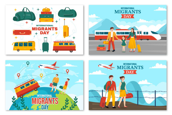 12 International Migrants Day Illustration