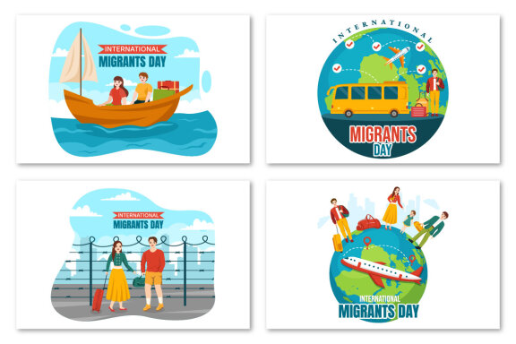 12 International Migrants Day Illustration