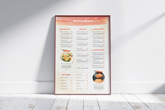 Japanese Food Menu Full Stationery