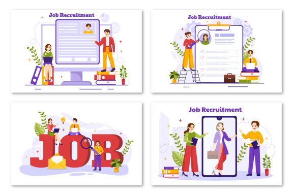 12 Job Recruitment Illustration