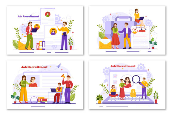 12 Job Recruitment Illustration