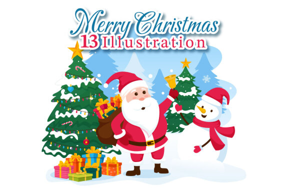 13 Merry Christmas FREE Vector Illustration