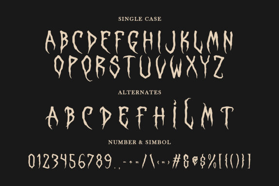 Alterica Monchins Horror Display Font