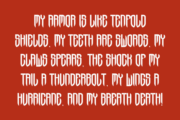 Dark Dragon Gothic Display Typeface