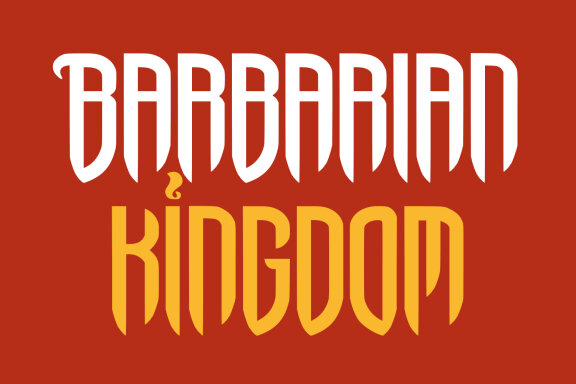 Dark Dragon Gothic Display Typeface
