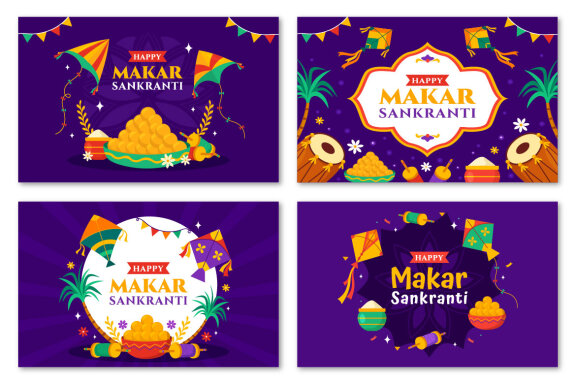 15 Makar Sankranti Illustration