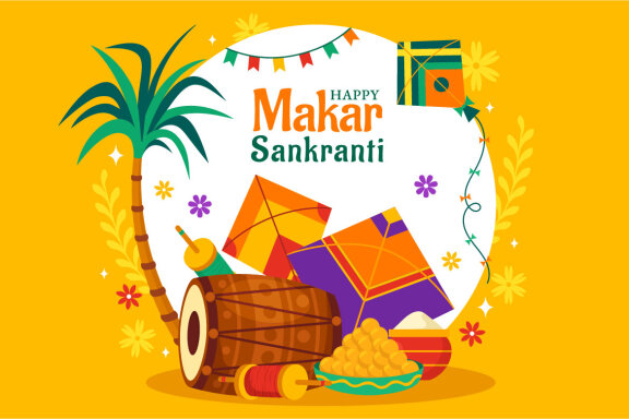 15 Makar Sankranti Illustration