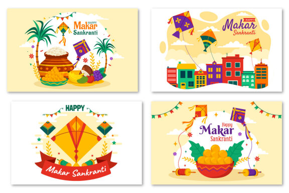 15 Makar Sankranti Illustration