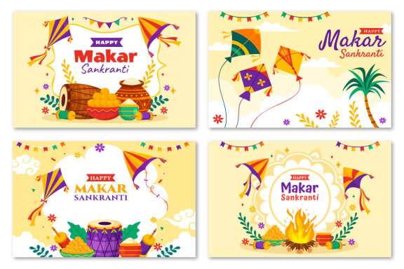 15 Makar Sankranti Illustration