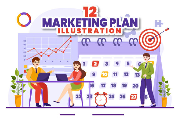 12 Marketing Plan Illustration