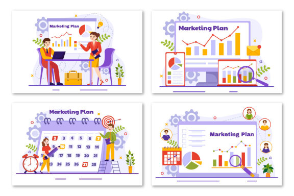 12 Marketing Plan Illustration