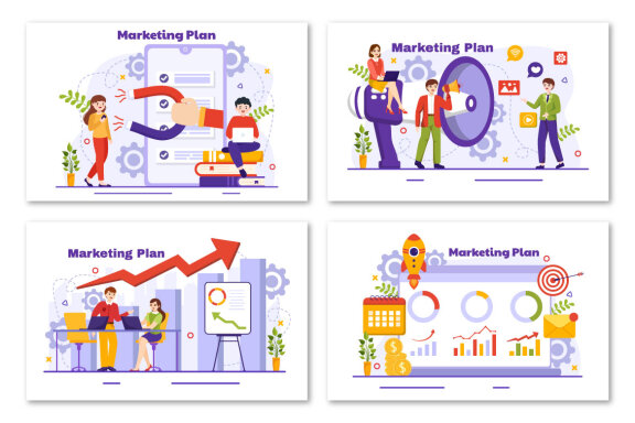 12 Marketing Plan Illustration