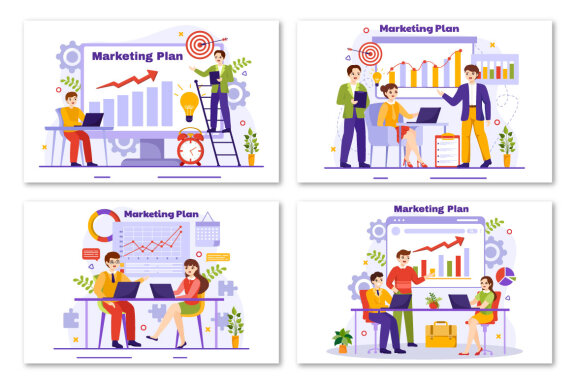 12 Marketing Plan Illustration