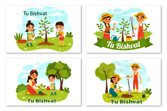 13 Happy Tu Bishvat Illustration