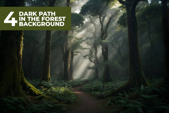 4 Dark Forest Stock Images