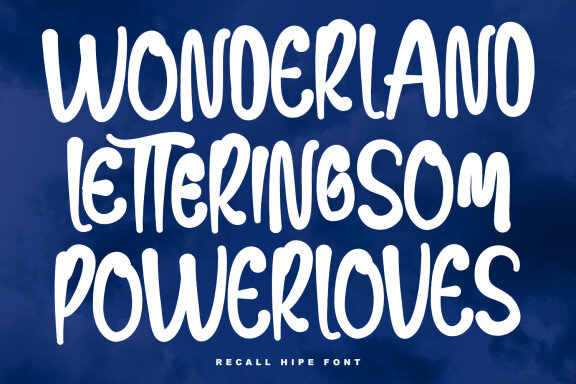 Recall Hipe Handmade Display Font