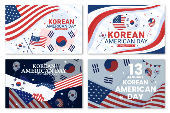 13 Korean American Day Illustration