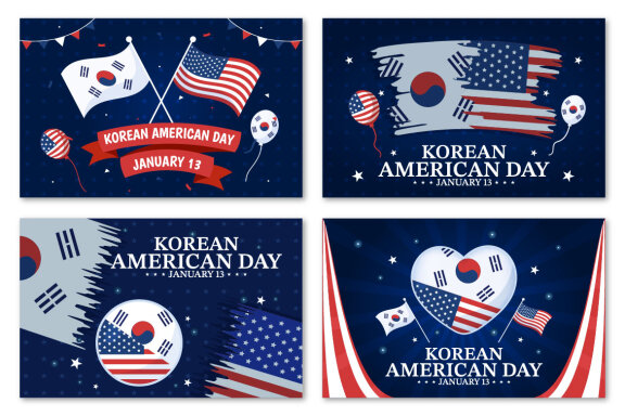 13 Korean American Day Illustration