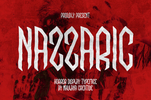 Nazzaric Horror Display Typeface