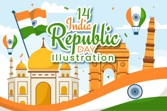 14 India Republic Day Illustration