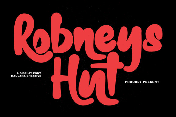 Robneys Hut Modern Display Font