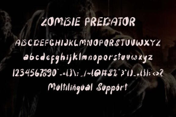 Zombie Predator FREE Brush Font