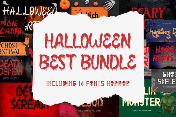 Halloween Best Bundle - 16 Fonts