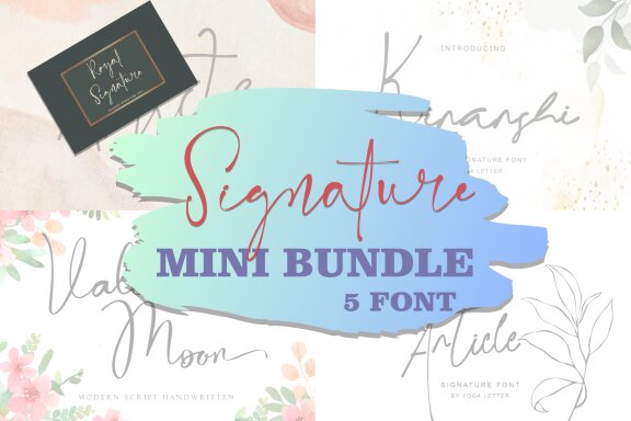 Signature Mini Bundle - 5 Fonts