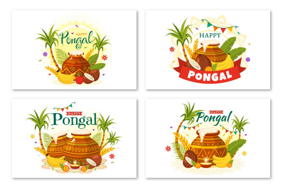 12 Happy Pongal Illustration