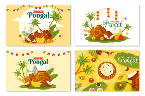 12 Happy Pongal Illustration