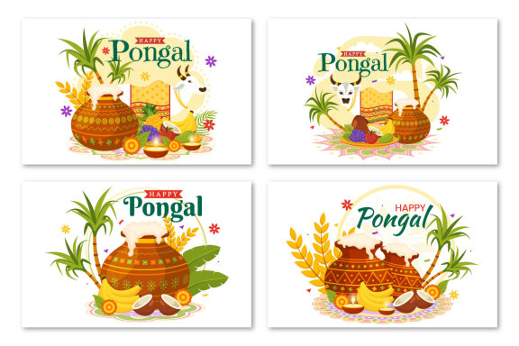 12 Happy Pongal Illustration