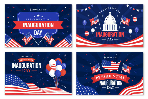 12 USA Presidential Inauguration Day Illustration