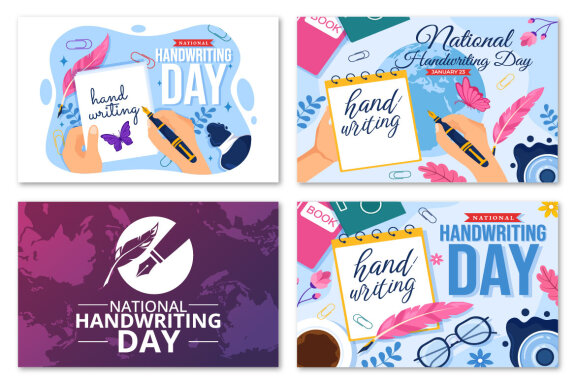12 National Handwriting Day Illustration