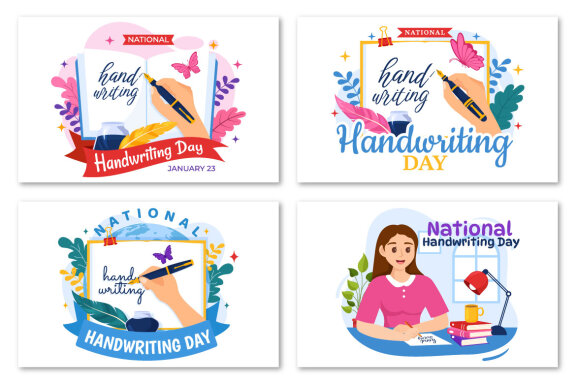 12 National Handwriting Day Illustration
