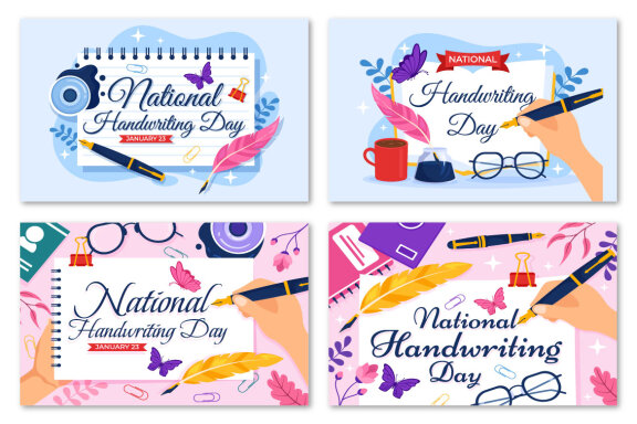 12 National Handwriting Day Illustration