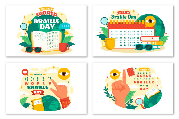 12 World Braille Day Illustration