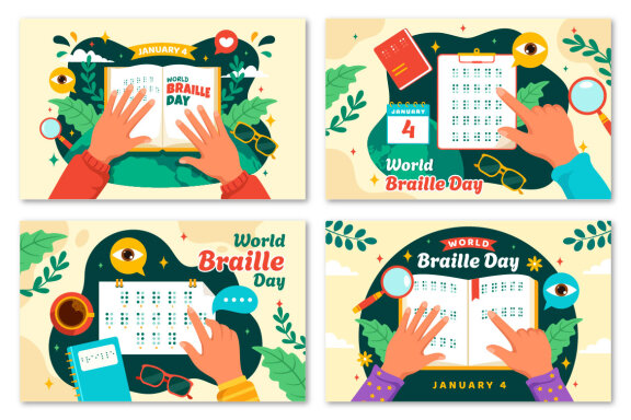 12 World Braille Day Illustration