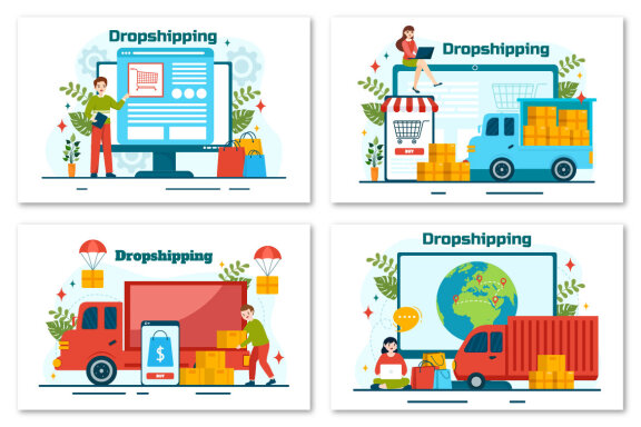 12 Dropshipping Business Illustration