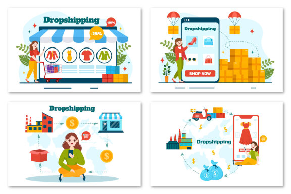 12 Dropshipping Business Illustration