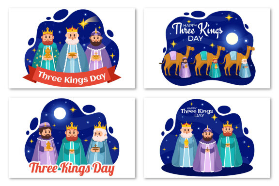 12 Three Kings Day Illustration
