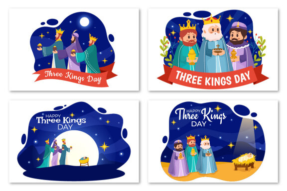 12 Three Kings Day Illustration