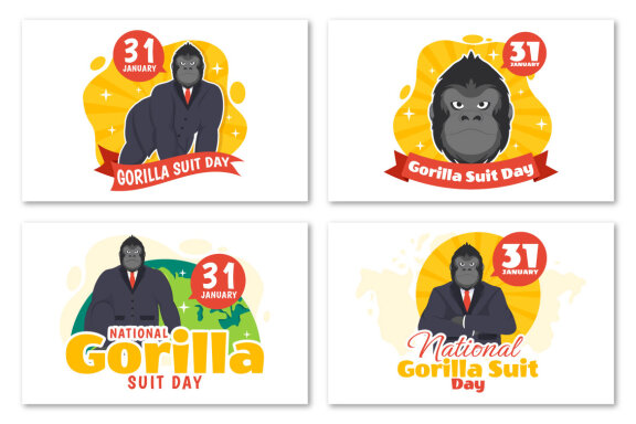 9 National Gorilla Suit Day Illustration