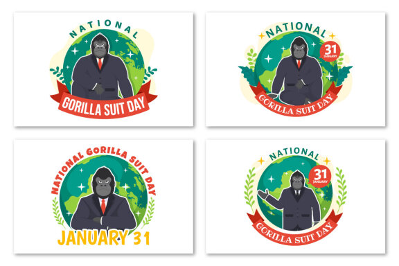 9 National Gorilla Suit Day Illustration