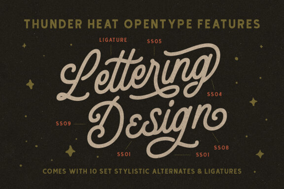 Thunder Heat - Monoline Sans Script