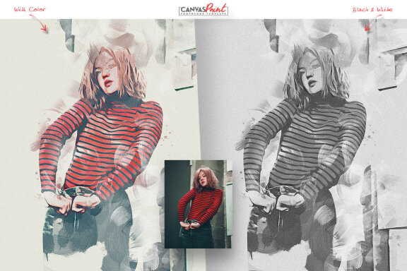Canvas Paint Photoshop Action