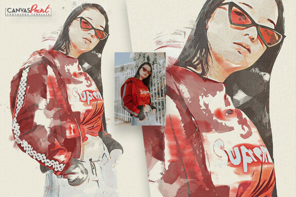 Canvas Paint Photoshop Action