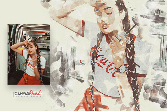 Canvas Paint Photoshop Action