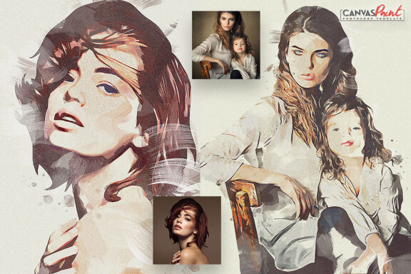 Canvas Paint Photoshop Action